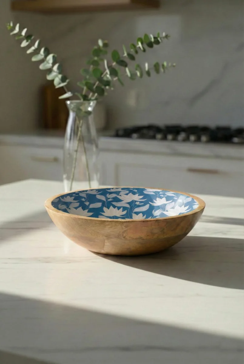 Mango Agacı Sunum Servis Kasesi & Dekoratif Kase 25 Cm Desenli