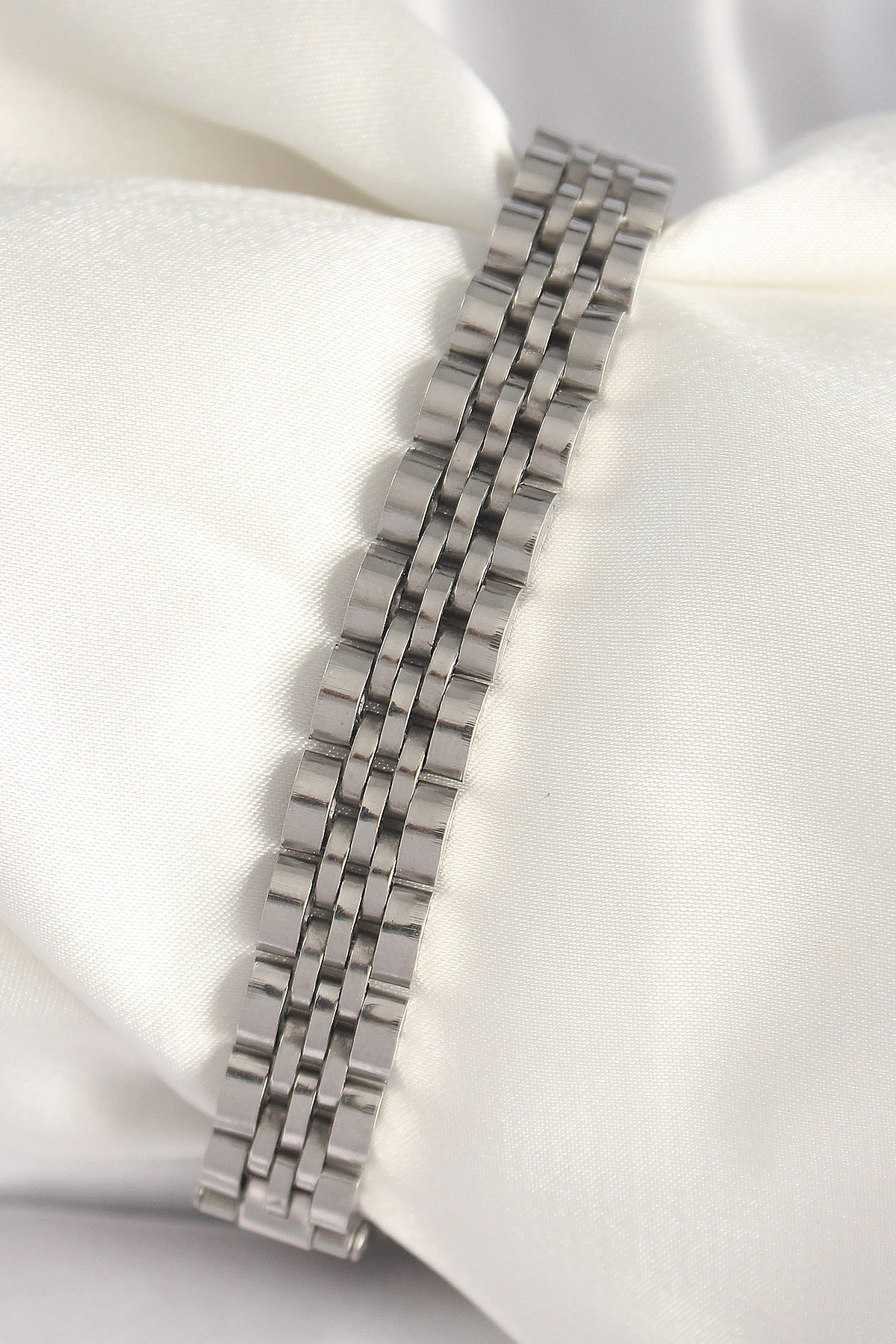 316L Çelik Gümüş Renk Zincir Model Erkek Bileklik