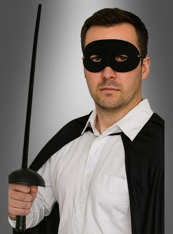 Zorro Kostüm Plastik Aksesuar Seti – Maske ve Kılıç (67 cm)