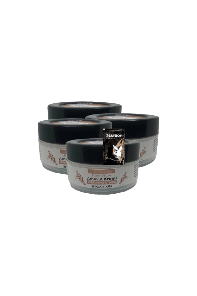 Arnavut Kremi 4x50 ml Cilt Renk Açıcı Masaj Bakım Kremi 1 adet Jel ile