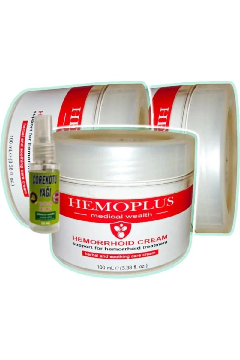 Hemoplus Krem 100 ml x 3 adet + Çörek Otu Yağı 30 ml