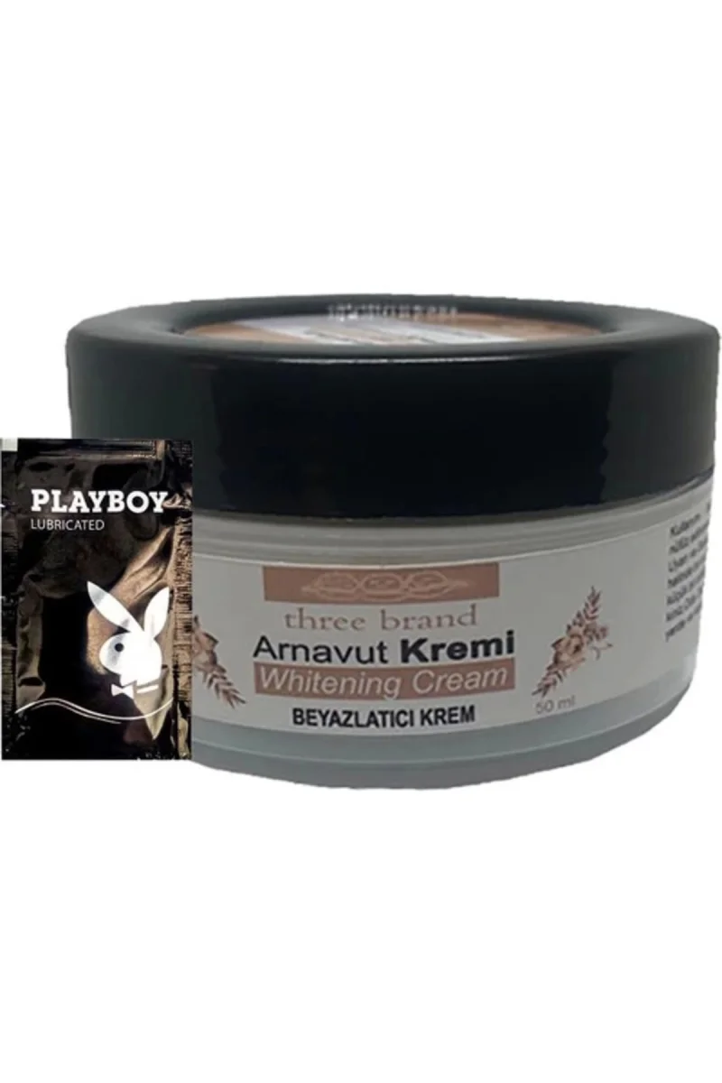 Three Brand Arnavut Kremi Whitening Cream Bölgesel Aklık Kremi 50 ml + 1 Hediye Jel