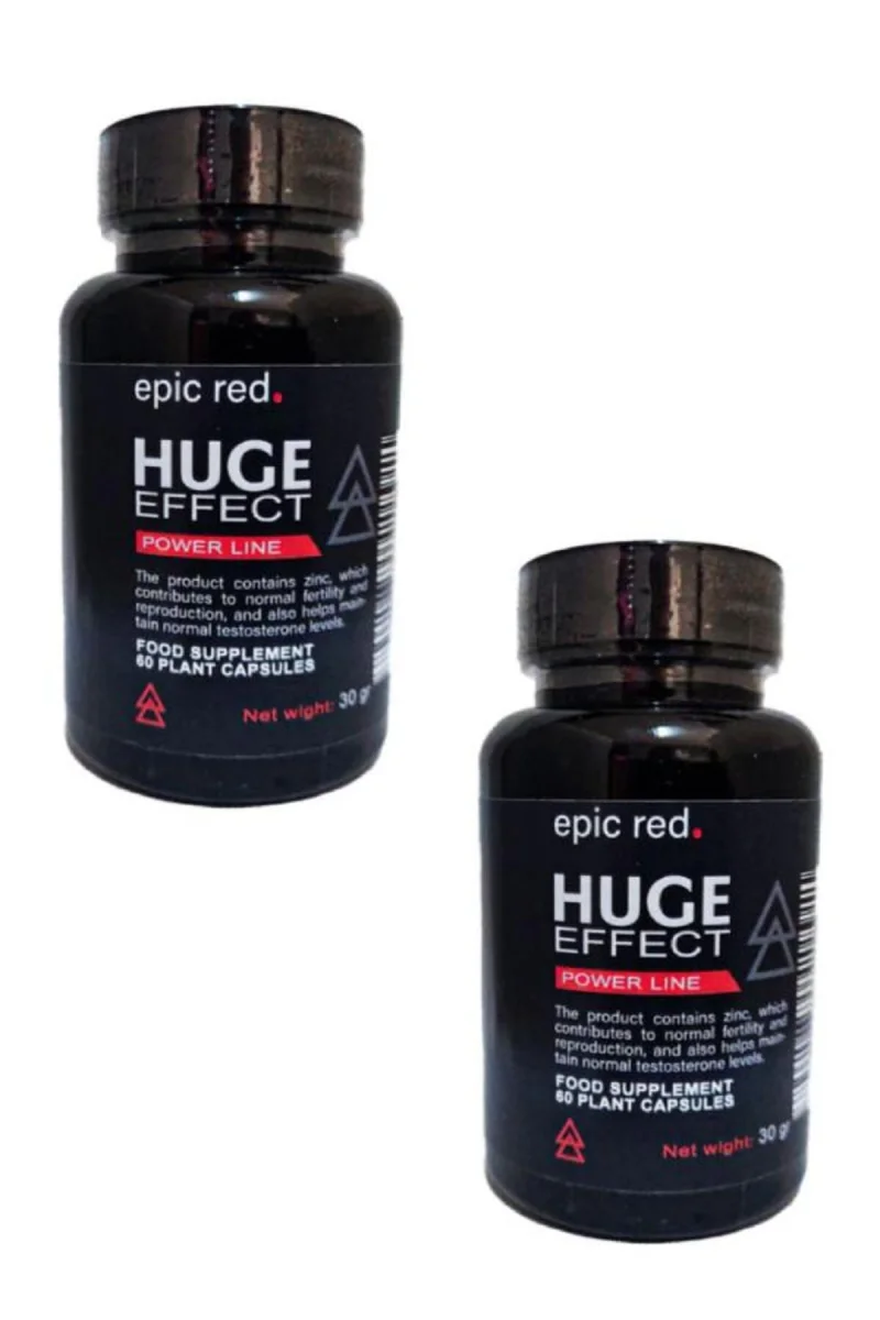 Huge Effect Erkeklere Özel Destekleyici Takviye 60'lı x 2 ad +Kayganlaştırıcı Jelle