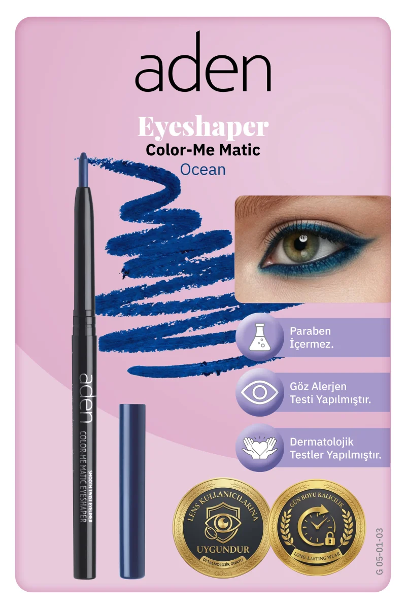 Aden Color-Me Matic Eyeshaper - Asansörlü Göz Kalemi 03 Ocean(Okyanus)