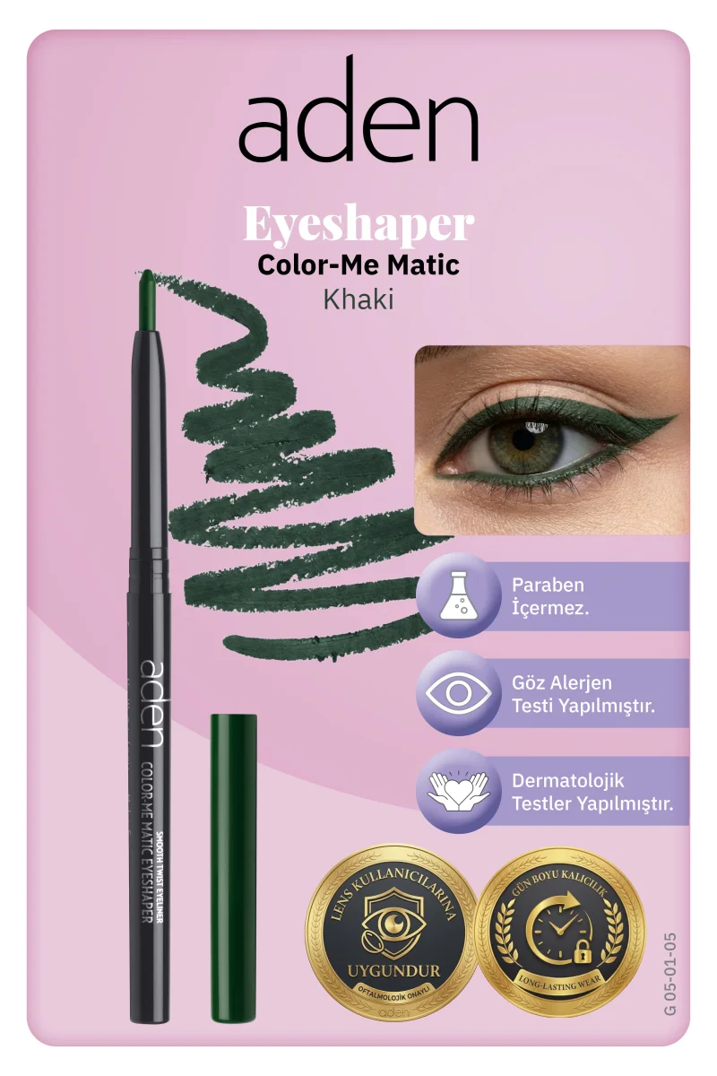 Aden Color-Me Matic Eyeshaper - Asansörlü Göz Kalemi 05 Khaki(Haki)