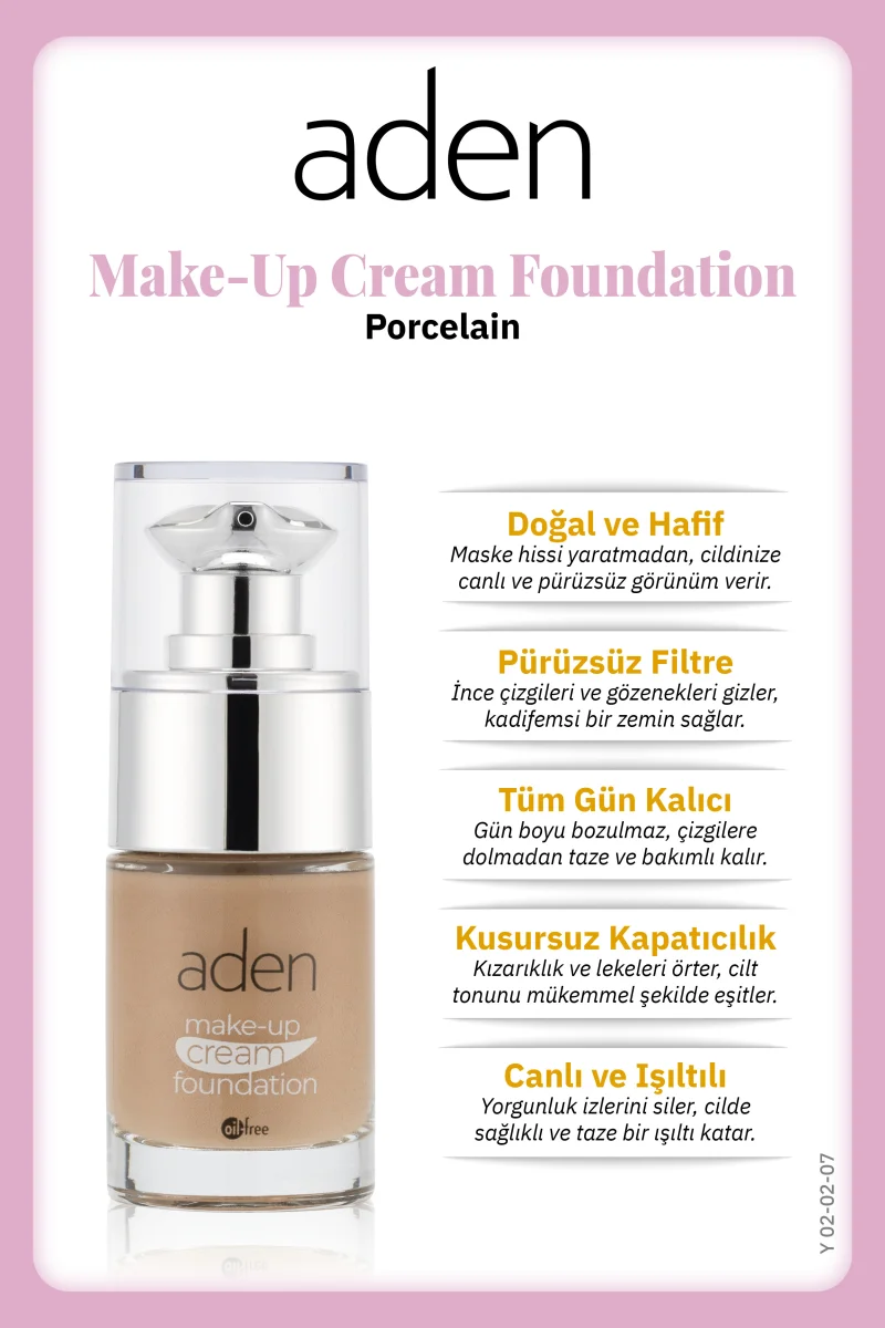 Aden Make-Up Cream Foundation Porcelain(Porselen)
