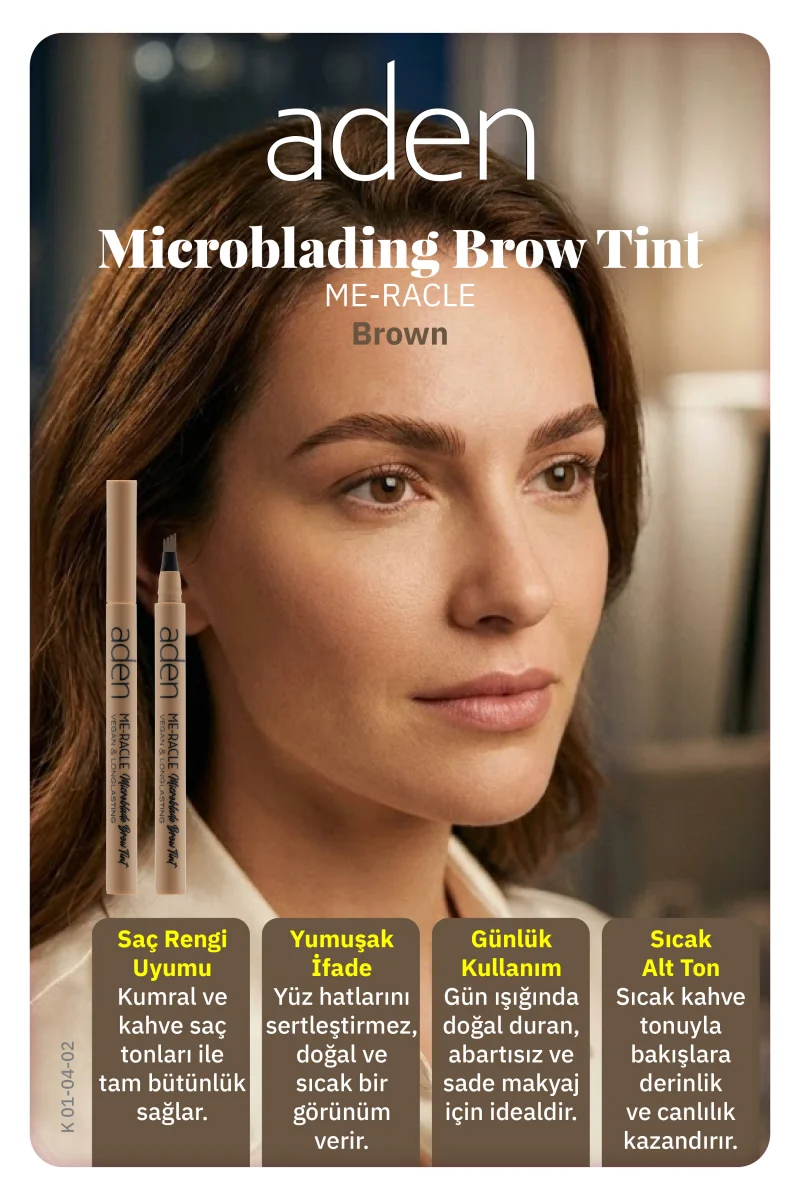 Aden Me-Racle Microblading Brow Tint - Microblading Kaş Tinti Brown(Kahverengi)