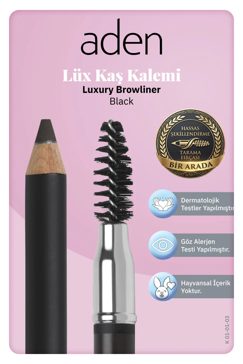 Aden Luxury Browliner - Kaş Kalemi 03 Black(Siyah)