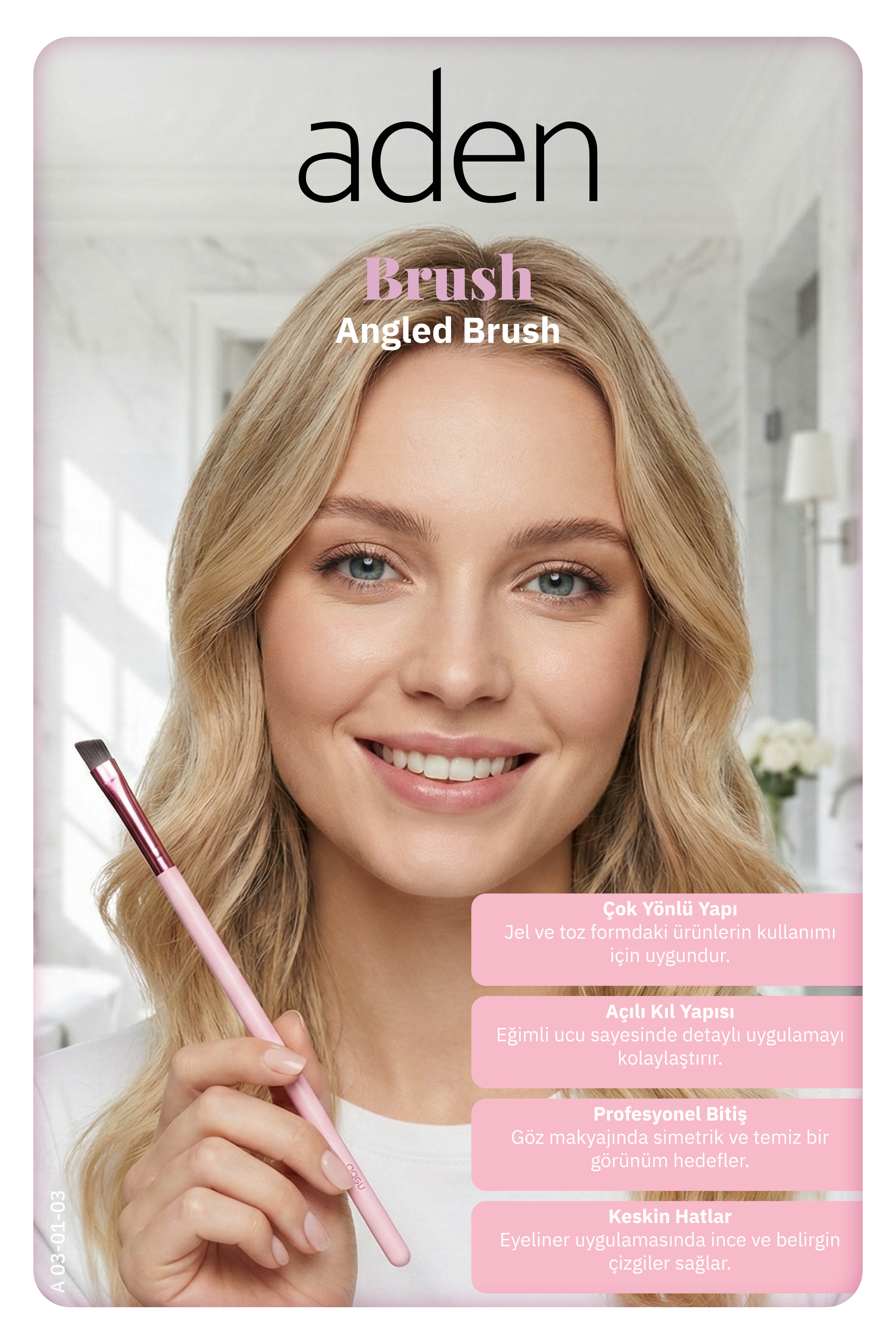Aden Makyaj Fırçası - Angled Brush / Açılı Fırça