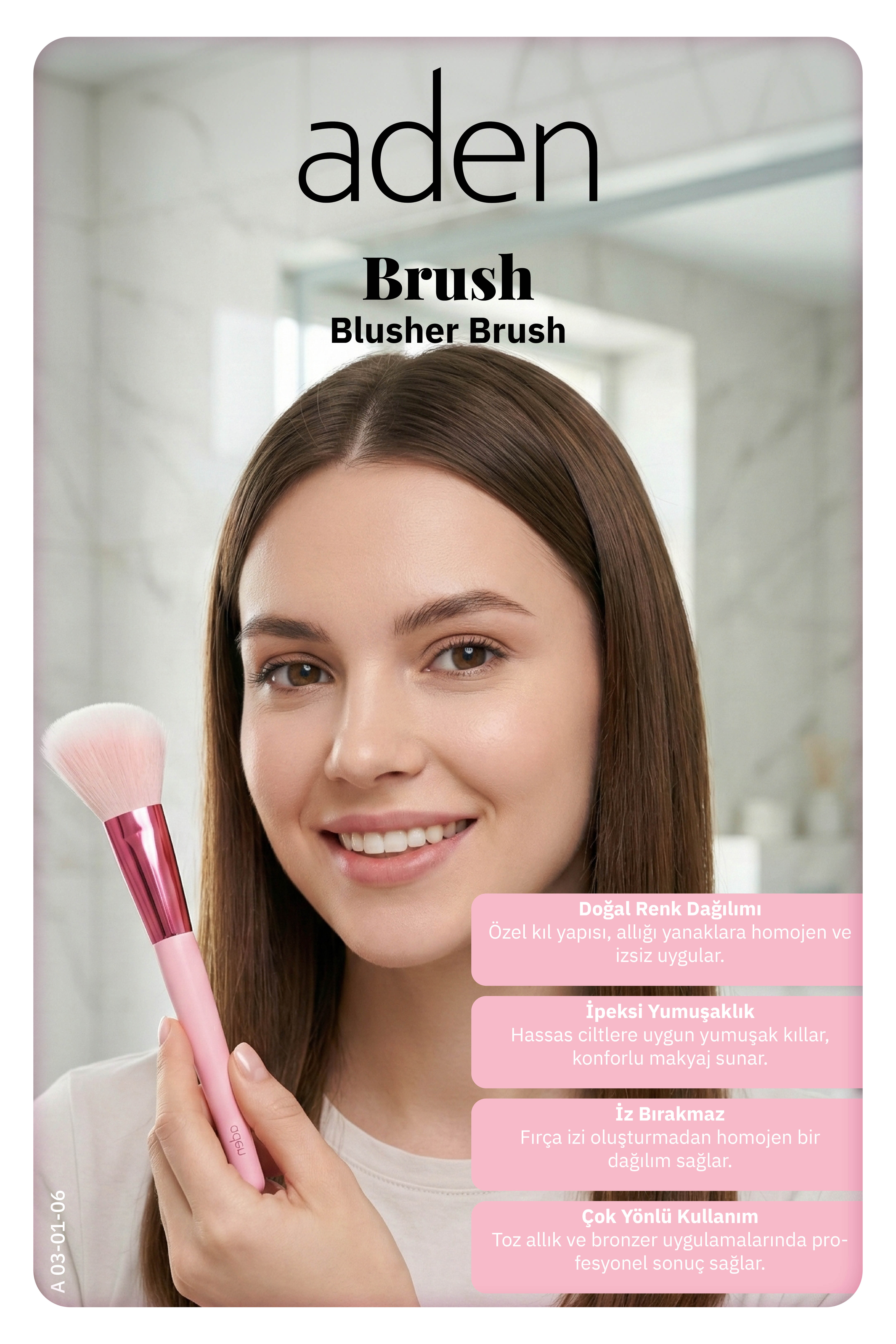 Aden Makyaj Fırçası - Blusher Brush / Allık Fırçası