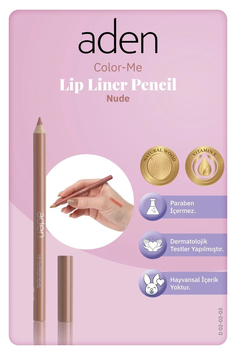 Aden Color-Me Lip Contour Pencil - Dudak Kontür Kalemi 01 Nude(Ten)