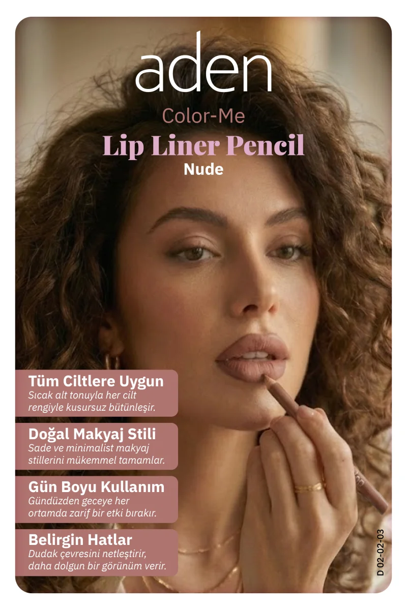 Aden Color-Me Lip Contour Pencil - Dudak Kontür Kalemi 01 Nude(Ten)