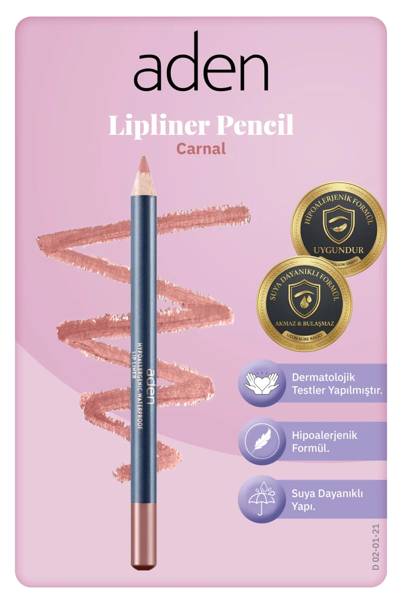 Aden Lipliner Pencil - Dudak Kalemi 21 Carnal(Karanfil)