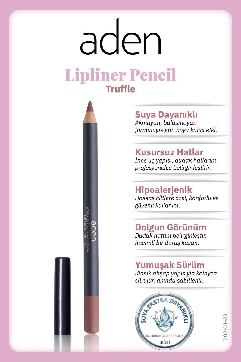 Aden Lipliner Pencil - Dudak Kalemi 23 Truffle(Sütlü Kahve)