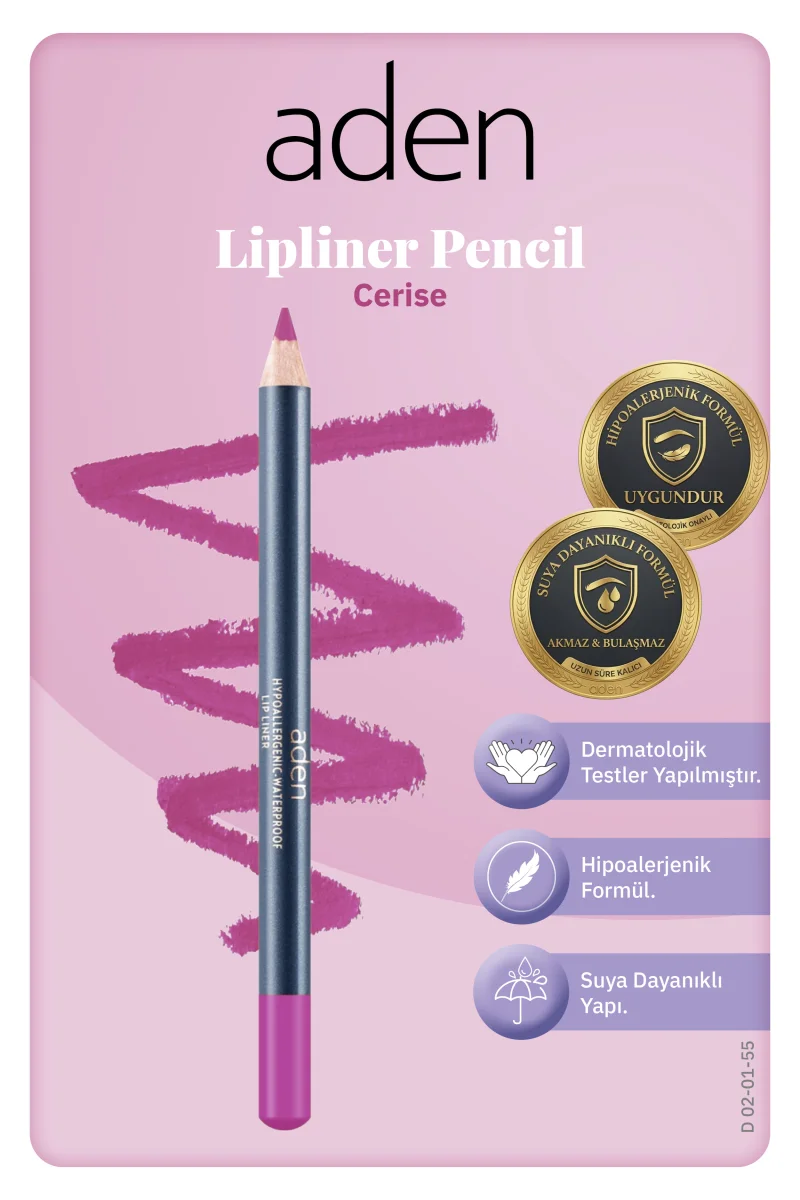 Aden Lipliner Pencil - Dudak Kalemi 55 Cerise(Kiraz)