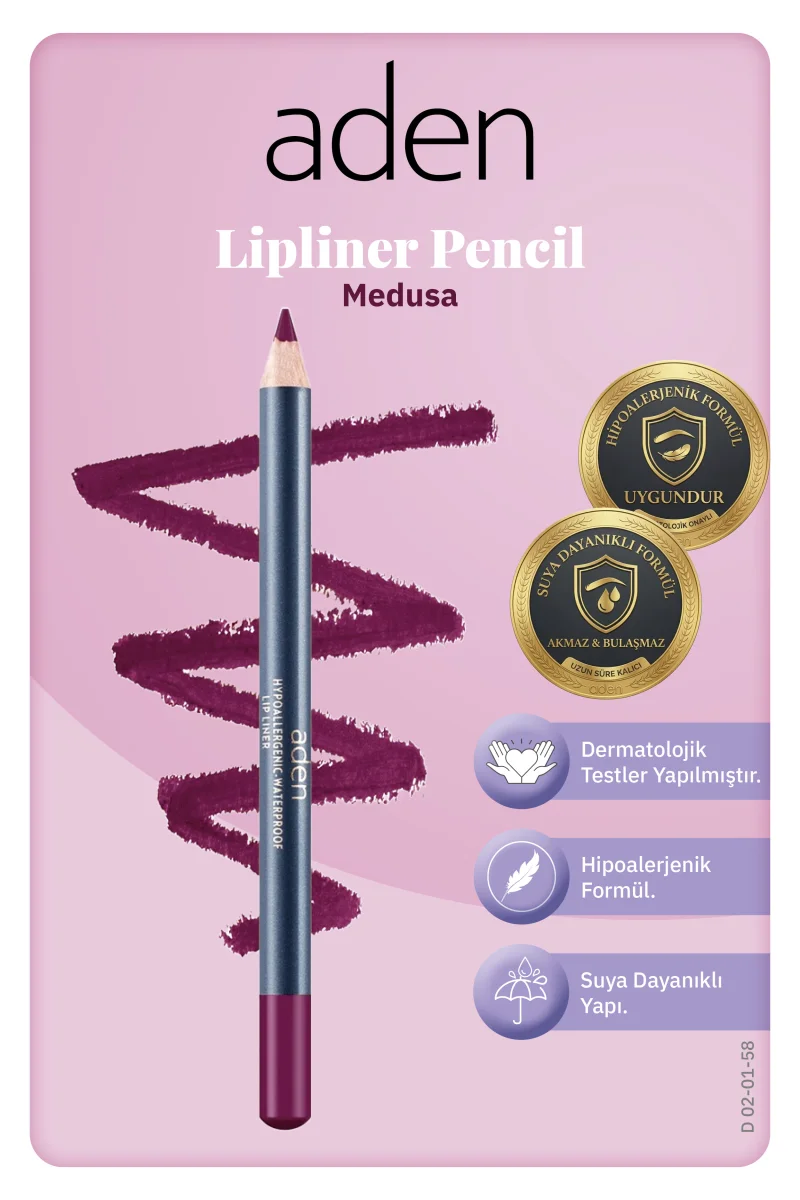 Aden Lipliner Pencil - Dudak Kalemi 58 Medusa(Mürdüm)