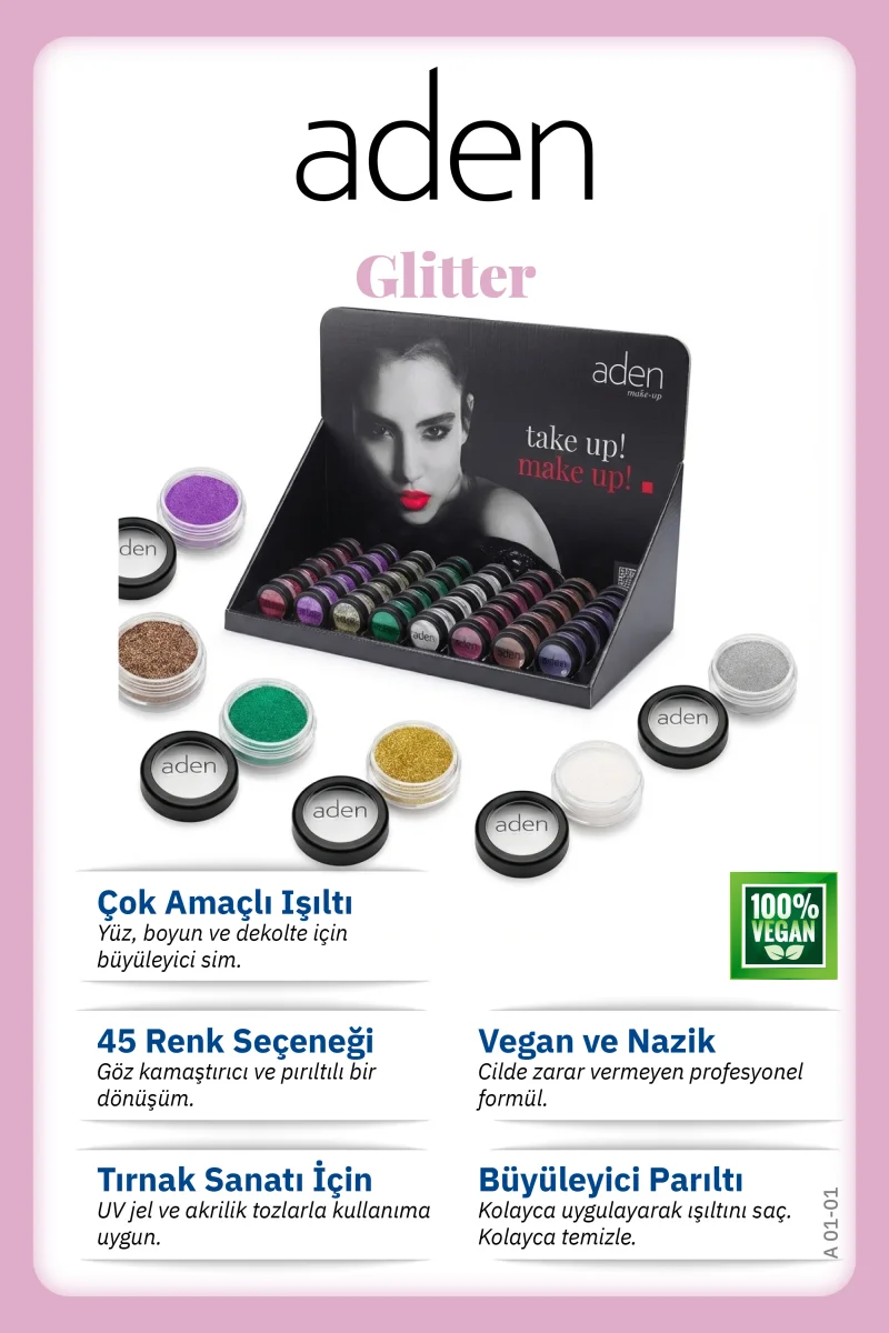 Aden Glitter Powder - Işıltılı Toz Champagnel(Şampanya)