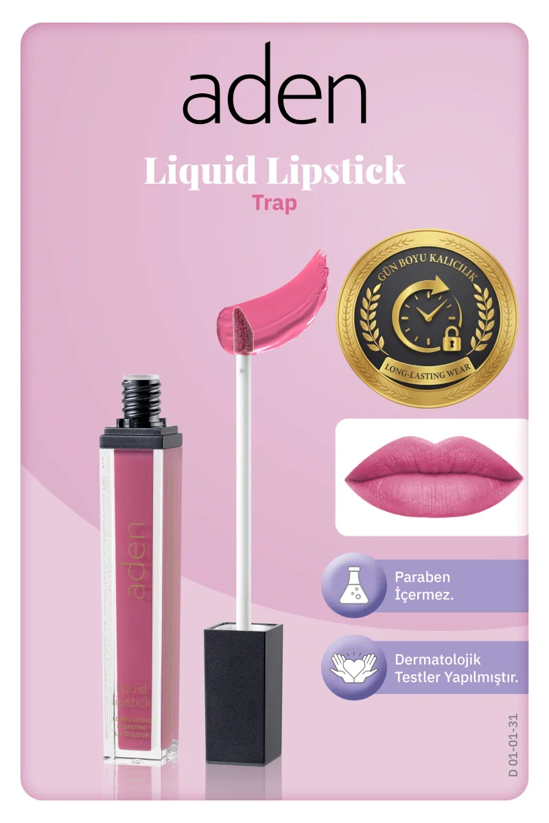 Aden Liquid Lipstick - Likit Ruj 31 Trap(Orkide Pembesi)