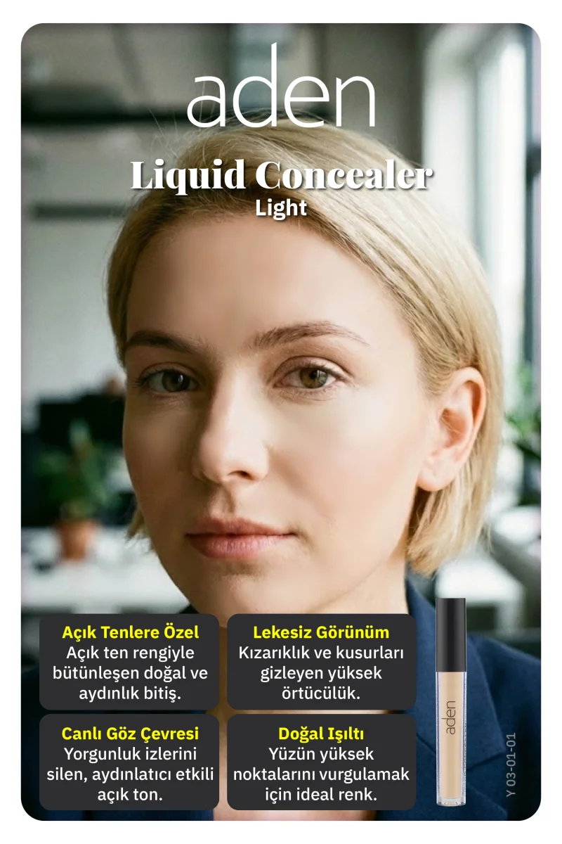 Aden Liquid Concealer - 01 Light(Açık)