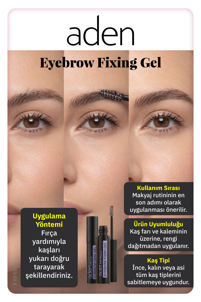 Aden Eyebrow Fixing Gel - Kaş Sabitleme Jeli