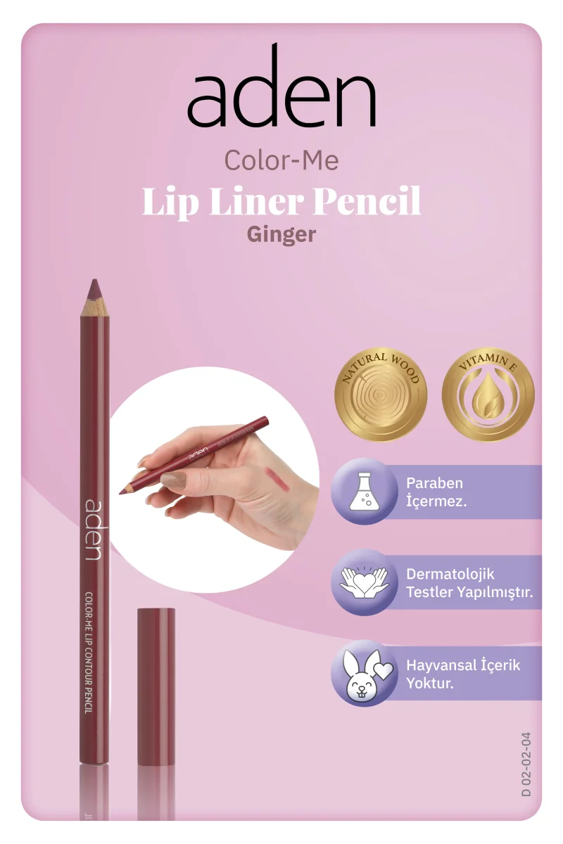 Aden Color-Me Lip Contour Pencil - Dudak Kontür Kalemi 04 Ginger(Zencefil)