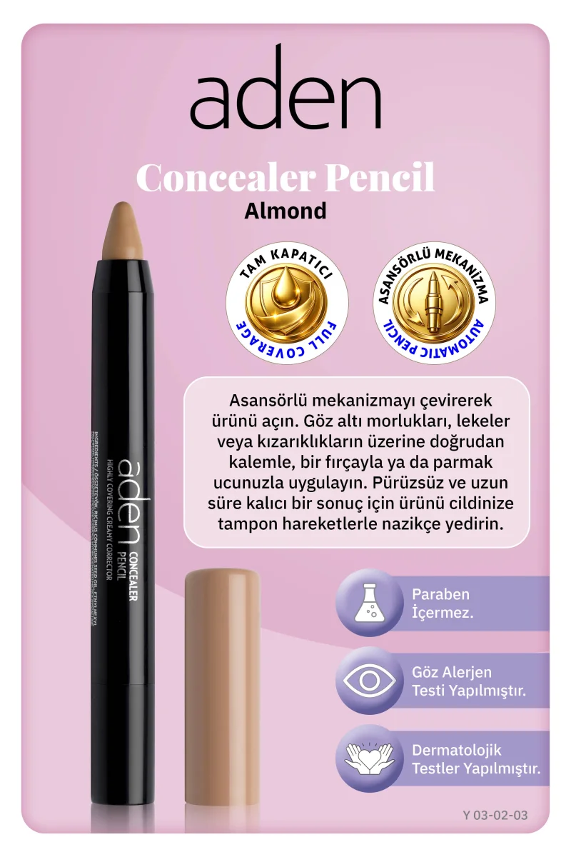 Aden Concealer Pencil - Kapatıcı Kalem 03 Almond(Badem)