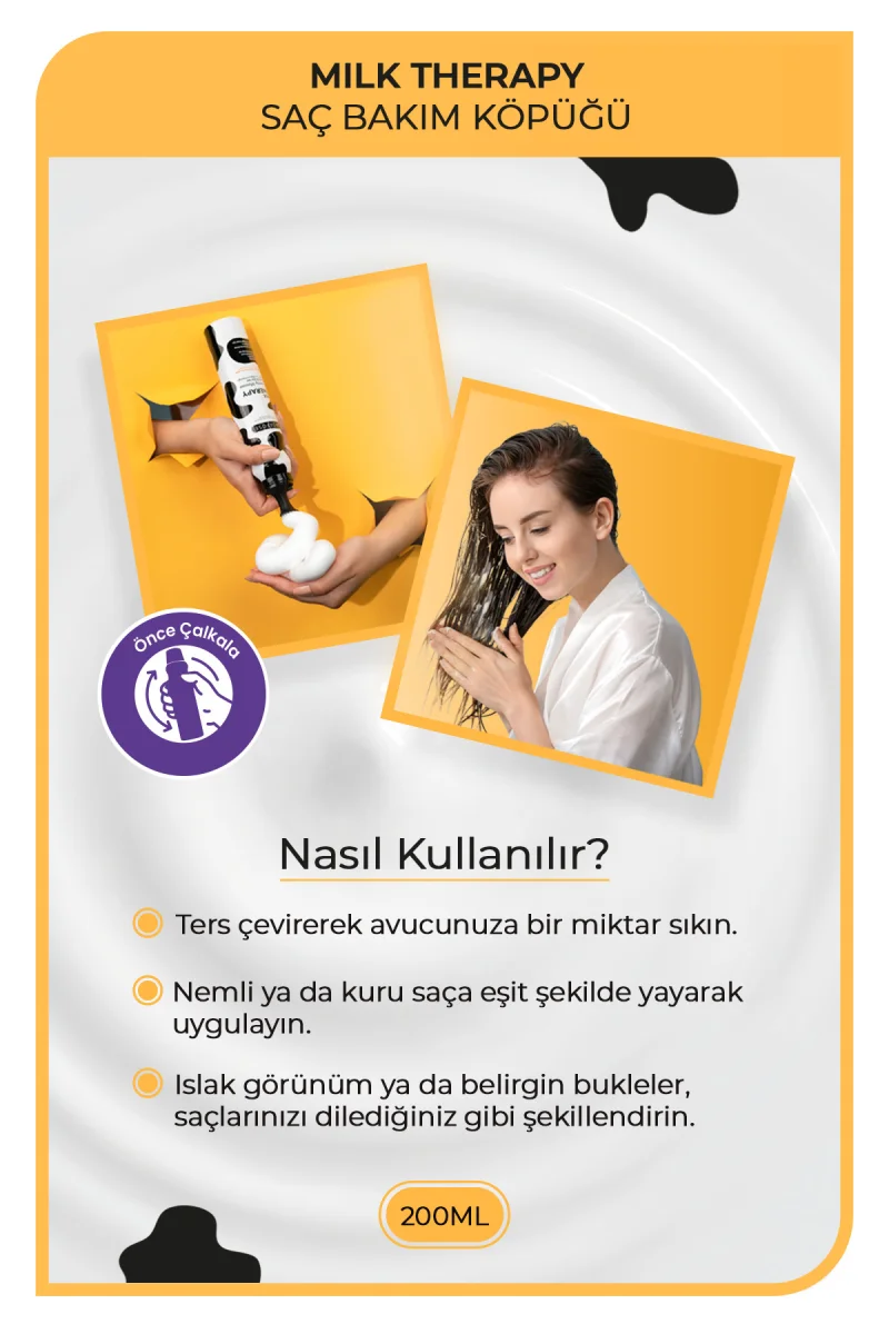 Milk Terapi Saç Köpüğü 200 Ml