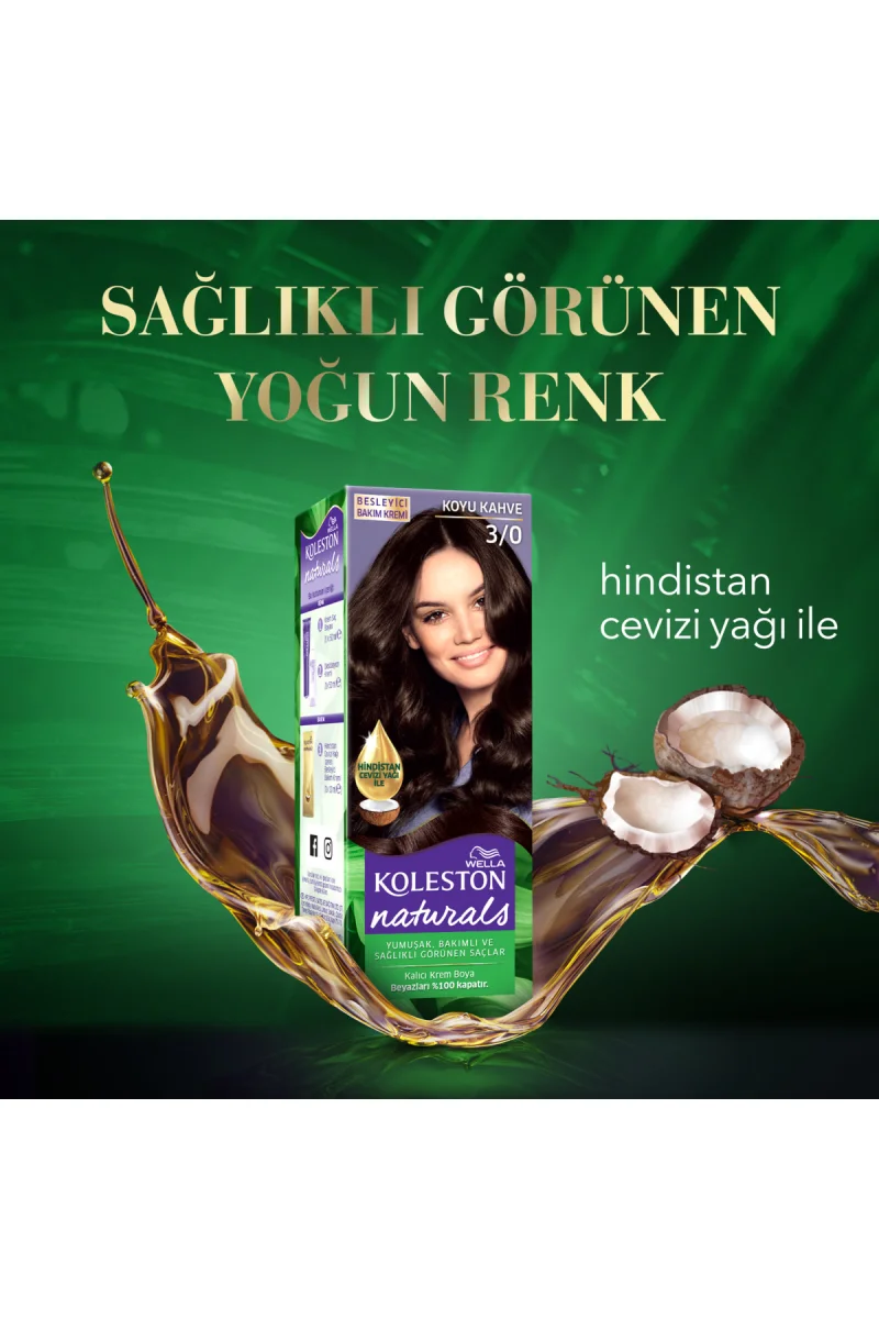NATURALS MAXİ SAÇ BOYASI & NO: 3/0 YENİ