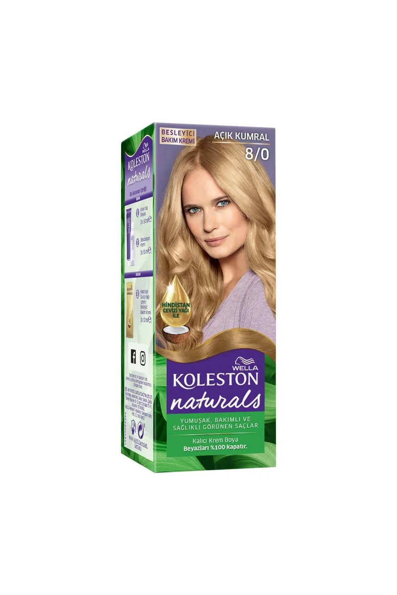 NATURALS MAXİ SAÇ BOYASI & NO: 8/0 AÇIK KUMRAL YENİ