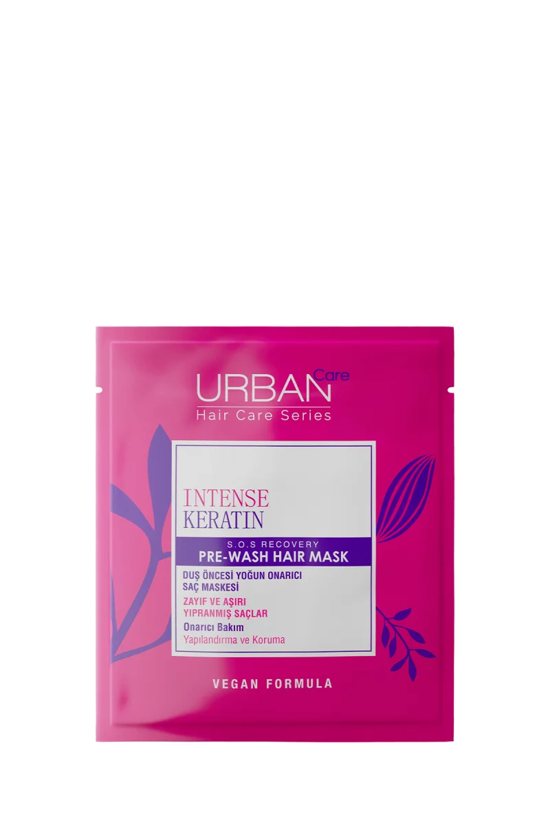 SAÇ BAKIM MASKESİ & INTENSE KERATİN AŞIRI YIPRANMIŞ SAÇLAR ONARICI DUŞ ÖNCESİ VEGAN 50ML