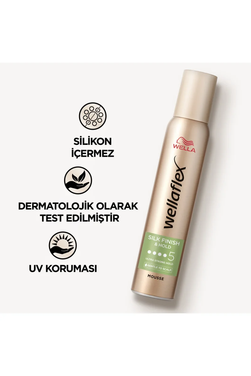 flex Silk Finish & Hold İpeksi Bitiş ve Tutuş Sağlayan Saç Köpüğü Ultra Strong Hold 200 ml - 5/5 Hold