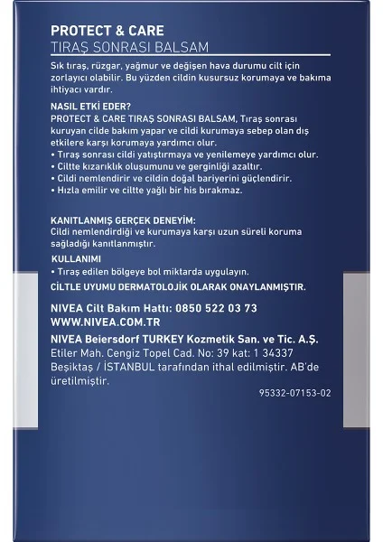 Traş Balsami & Men Balsam 100 Ml Protect Ve Care Koruyucu