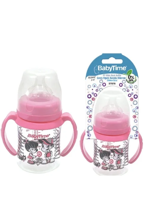 Geniş Ağız Kulplu Biberon BT-078 150 ml