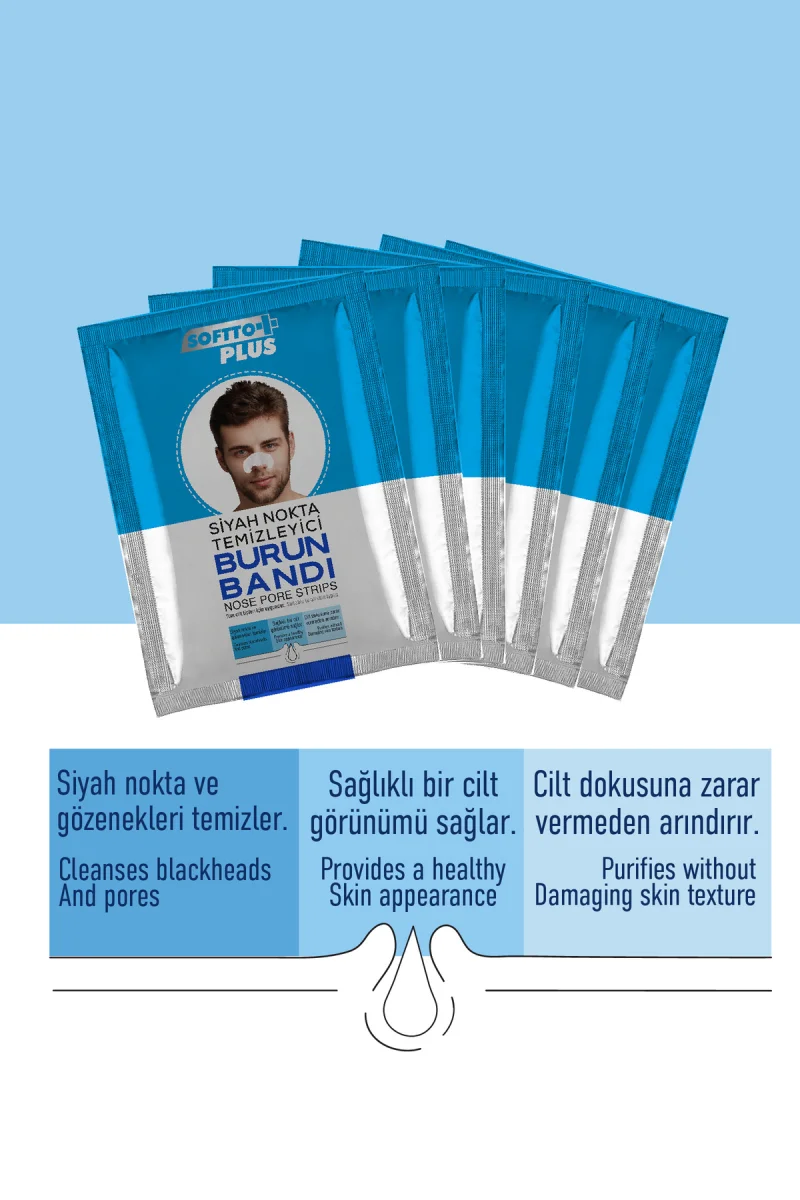 BURUN BANDI SİYAH NOKTA TEMİZLEME ERKEK 6 LI