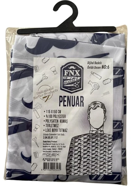 FNX Berber Önlük Kesim Penuarı 115x150 Cm Dijital Baskı Nu:6
