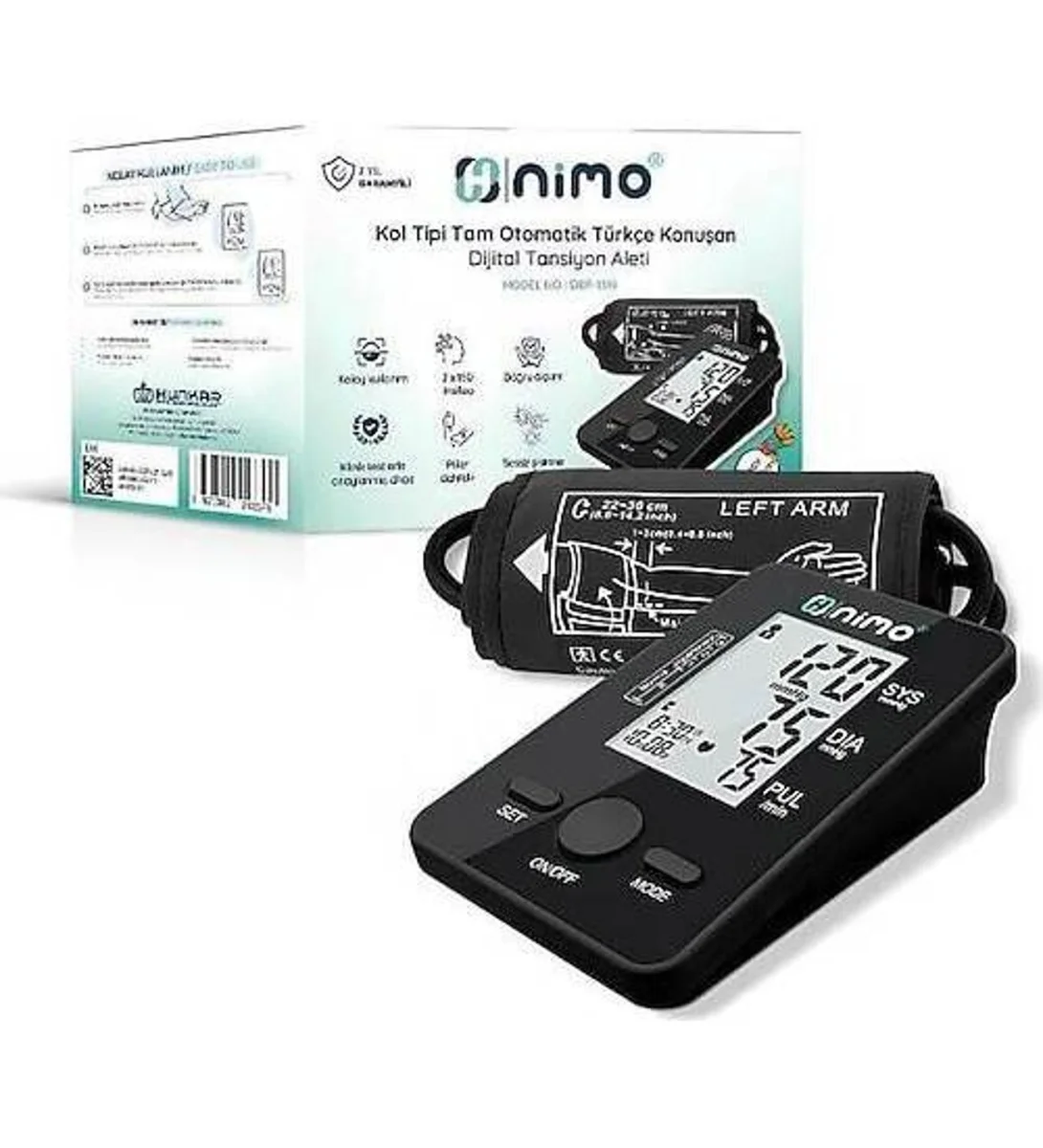 Nimo - Kol Tipi Tam Otomatik Türkçe Konuşan Tansiyon Aleti