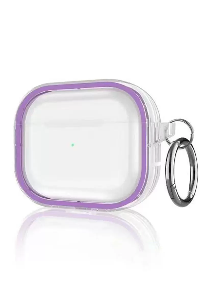 Airpods Pro 2 (2.nesil) Shiny Şeffaf Kılıf - Mor