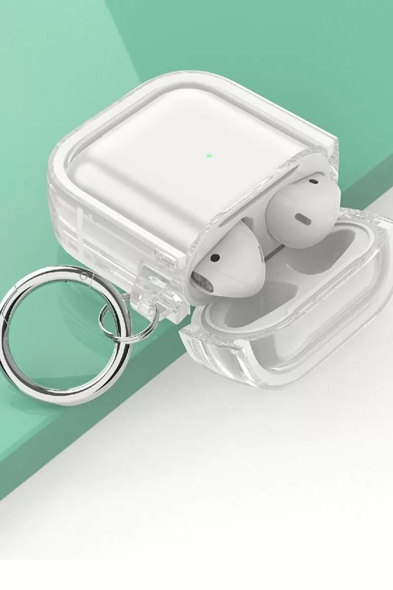 Airpods 4 (4.nesil) Shiny Şeffaf Kılıf - Beyaz