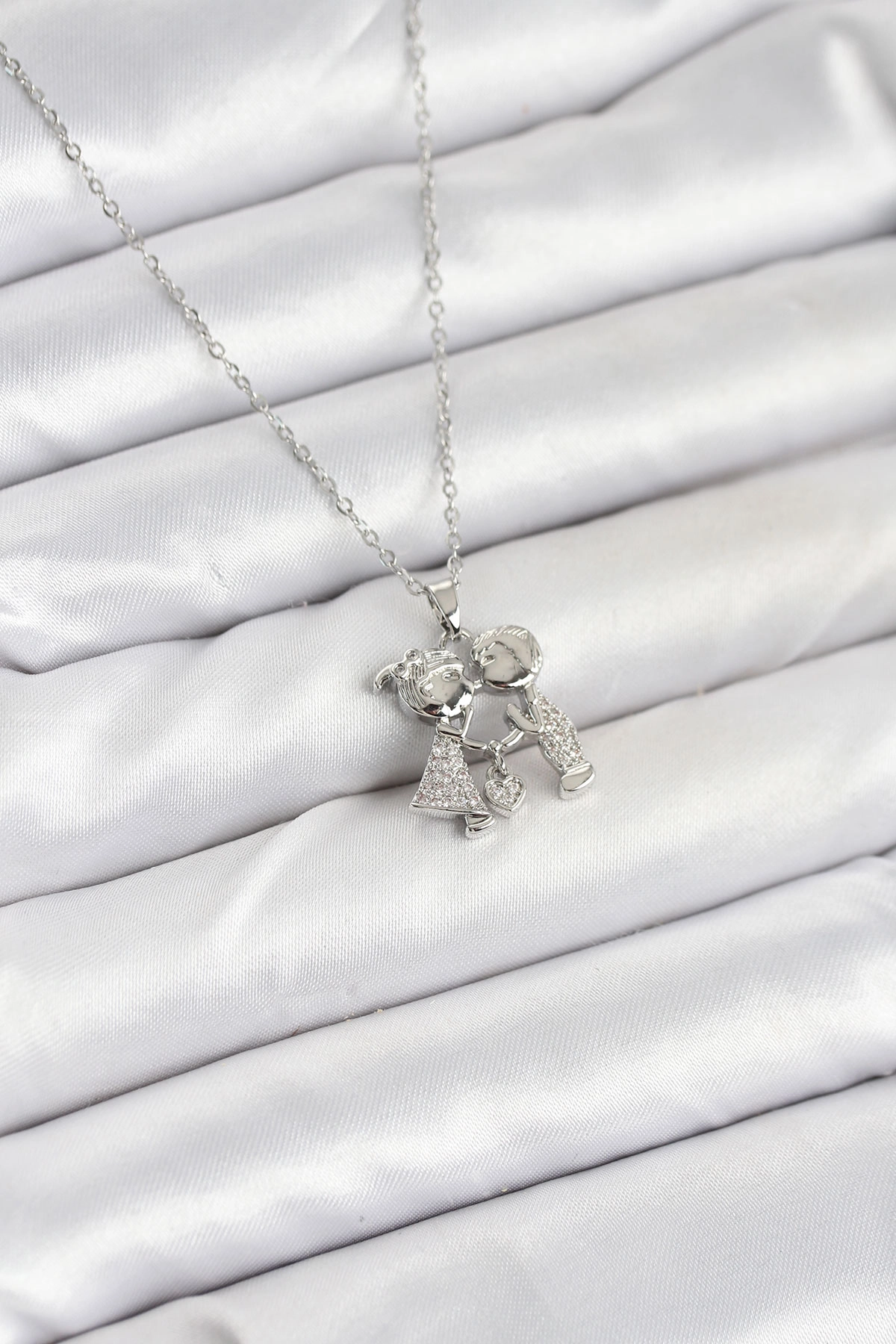 316L Çelik Zincir Gümüş Renk Erkek Kız Model Kadın Kolye