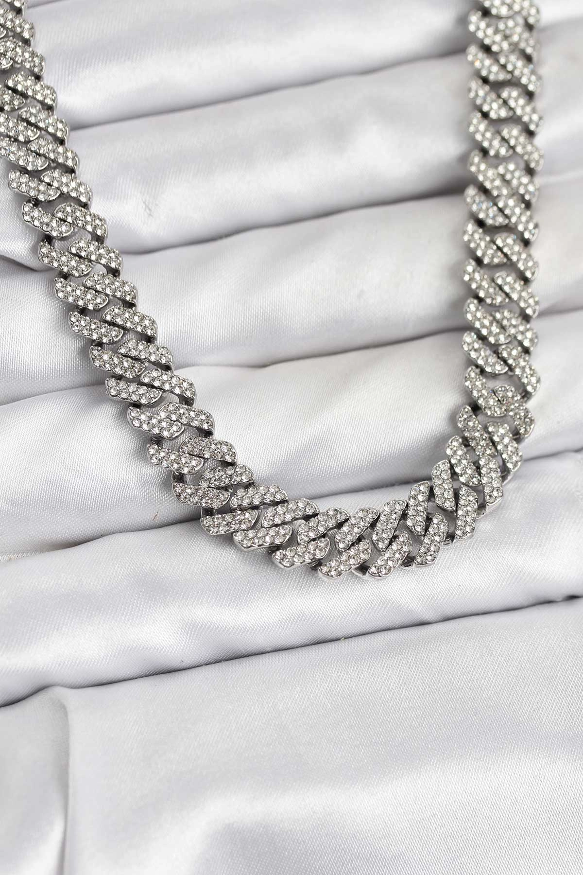 Pirinç Cuba Chain Gurmet Model Kolye