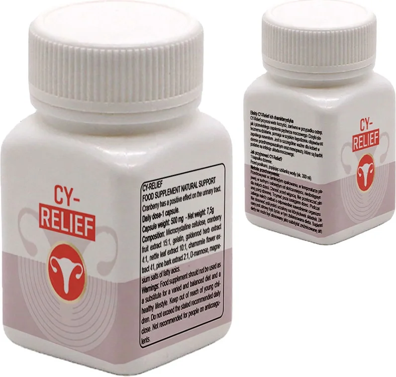 Cy-Relief: 2 Adet Amerikan Kızılcığı Ebegümeci Adaçayı C Vitamini Esktarlarıyla Erkeğe Özel Destekleme