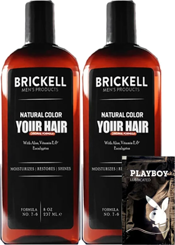 Brickell Erkeklere Özel  Anti-White 2 Adet 237 ml Sakal Bakım Şampuanı + Hediye Jel  GZYSTR:0308