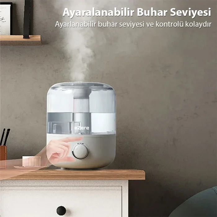 EZERE Yatak Odası için Üstten Doldurmalı 25 L Büyük Su TankıOtomatik Kapanma Sessiz Soğuk Sisli Nemlendirici-(5775)