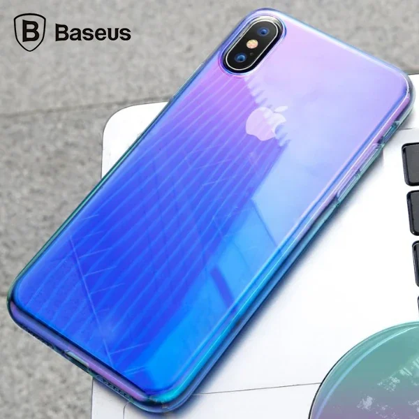 Baseus İPhone Xs Max Glow Case Şeffaf Silikon Kılıf-(5775)