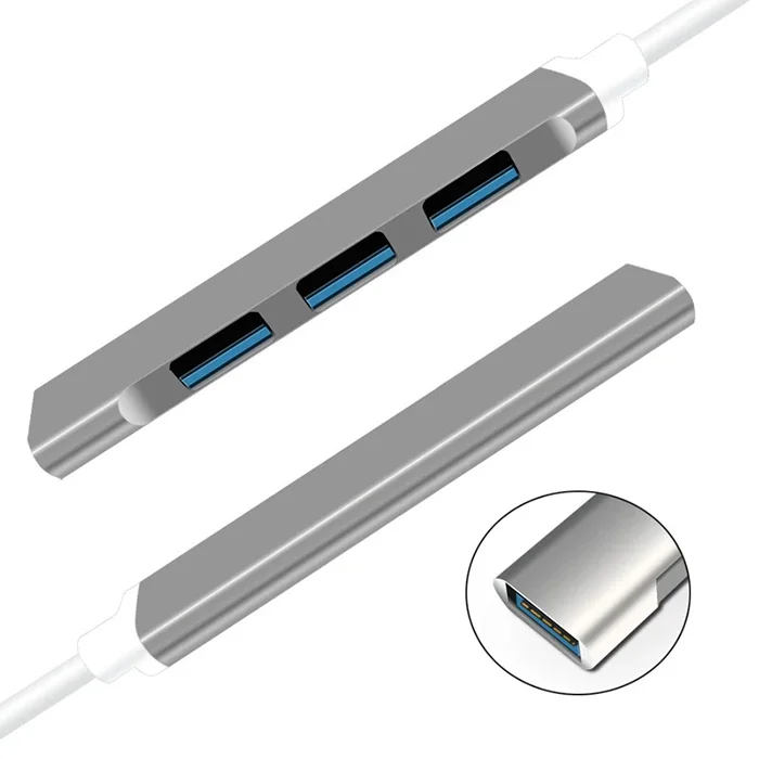 Ally S-803 4in1 Type-C to 4x USB3.0 HUB Çoğaltıcı Çevirici Dönüştürücü Adaptör-(5775)