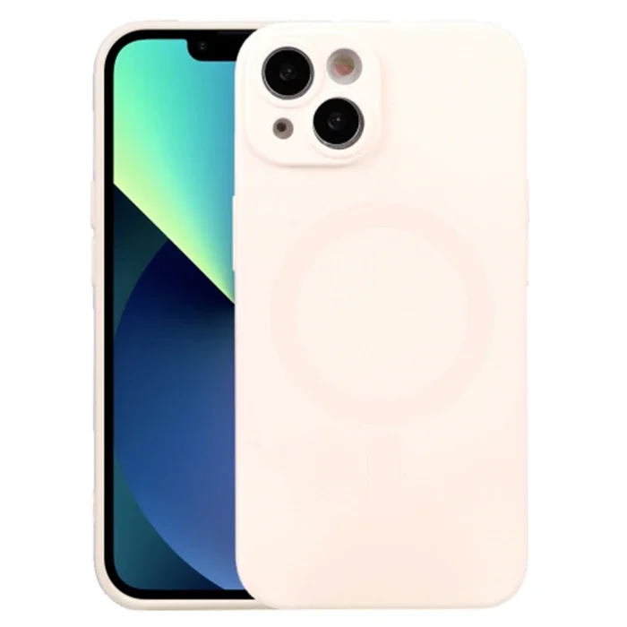 ALLY iPhone 14 6.1inç Liquid Silica Magsafe Uyumlu Silikon Kılıf-(5775)