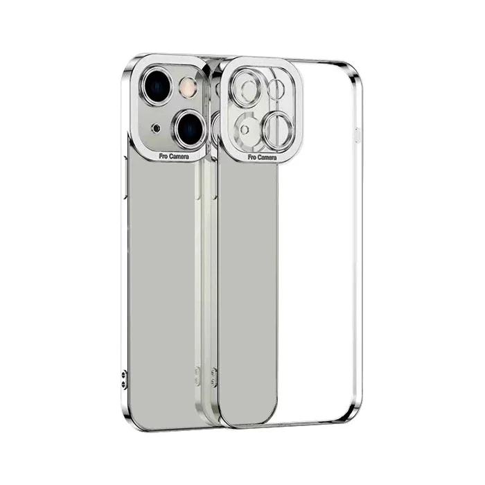 ALLY Fashion Series iPhone 13 6.1inç Kılıf Renkli Kenar Lazer Çerçeveli Silikon Kılıf-(5775)