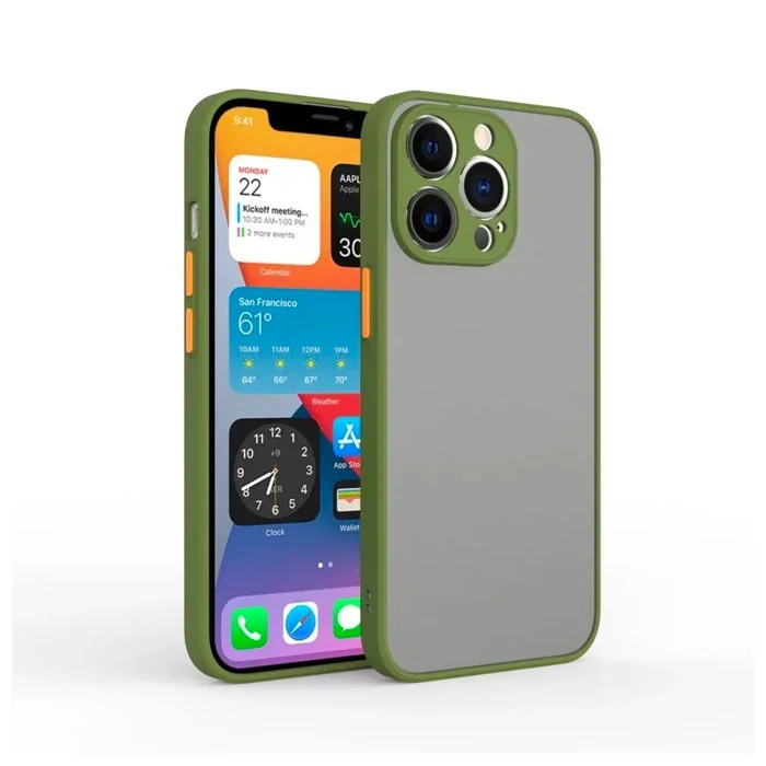 iPhone 13 Pro Max 6.7inç Kamera Korumalı Premium Silikon Kılıf-(5775)