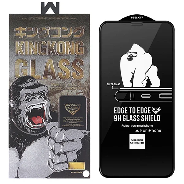 WK İPhone 12 Pro Max 6.7 Kingkong Curved Tempered Cam Ekran Koruyucu-(5775)