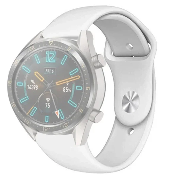 22MM Silikon Kayış Kordon Gear S3 Watch 4 -GT2 GT2E 46MM KayışKordon Watch Active 2 22MM-(5775)